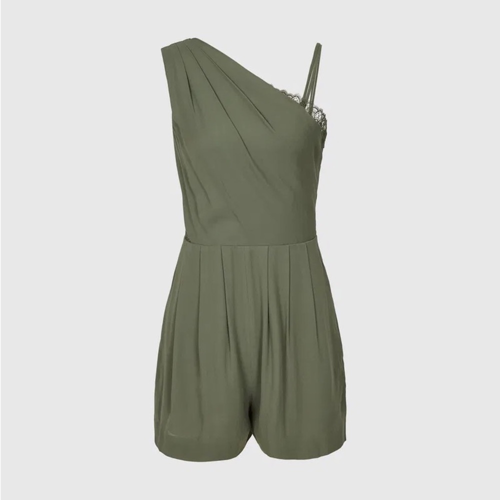 Reiss River Asymmetric Shoulder Playsuit - Picture 7 of 11